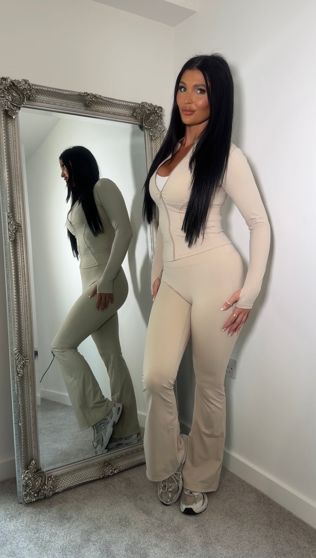 Sculpted Ruched Bum Leggings & Jacket Set