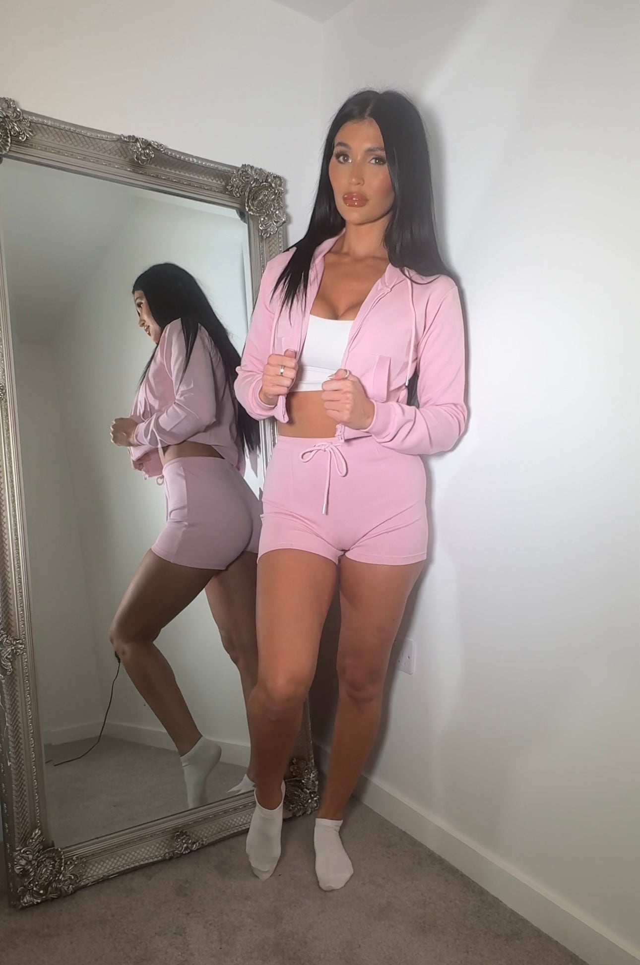 Scuba Cropped Hoodie & Short Set